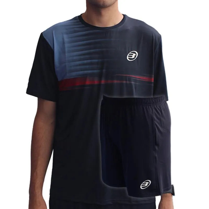 Bullpadel Winner II Performance Navy Blue T-Shirt Set Small