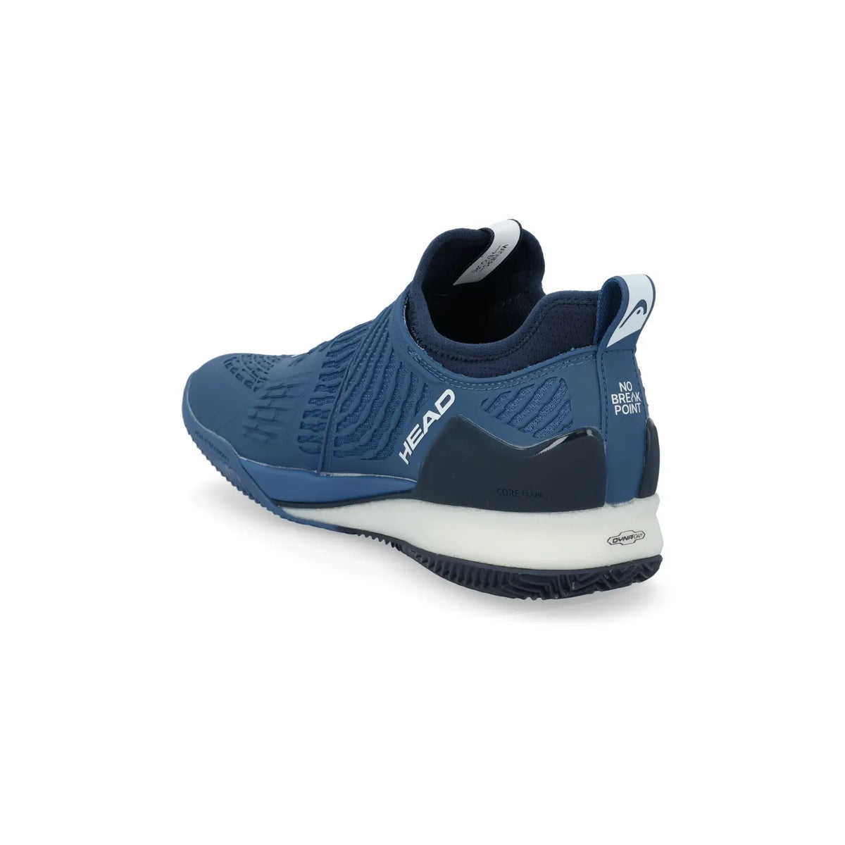 Head Endure Pro Boa Clay navy blue court shoes with sleek design, UK size 9, featuring comfortable fit and stylish appearance.