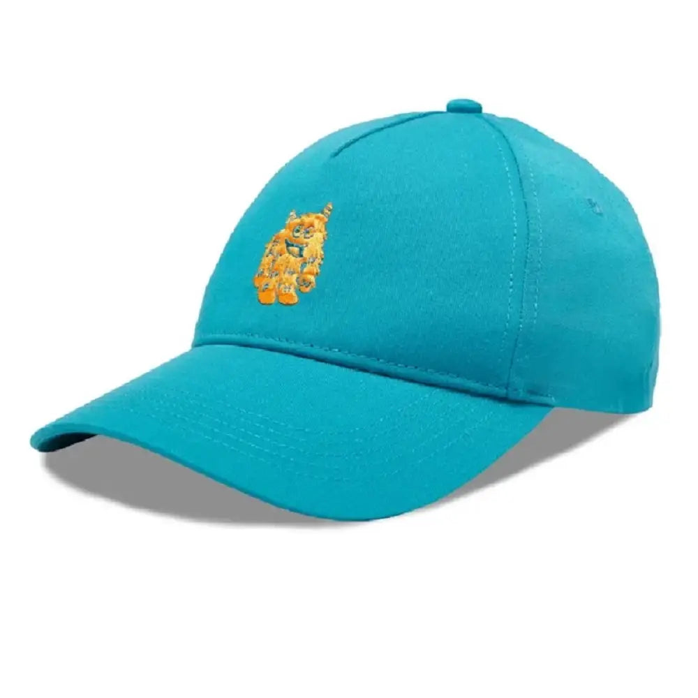 Babolat HEAD Monster Turquoise Junior Cap featuring a vibrant turquoise color and sporty design for young tennis players.