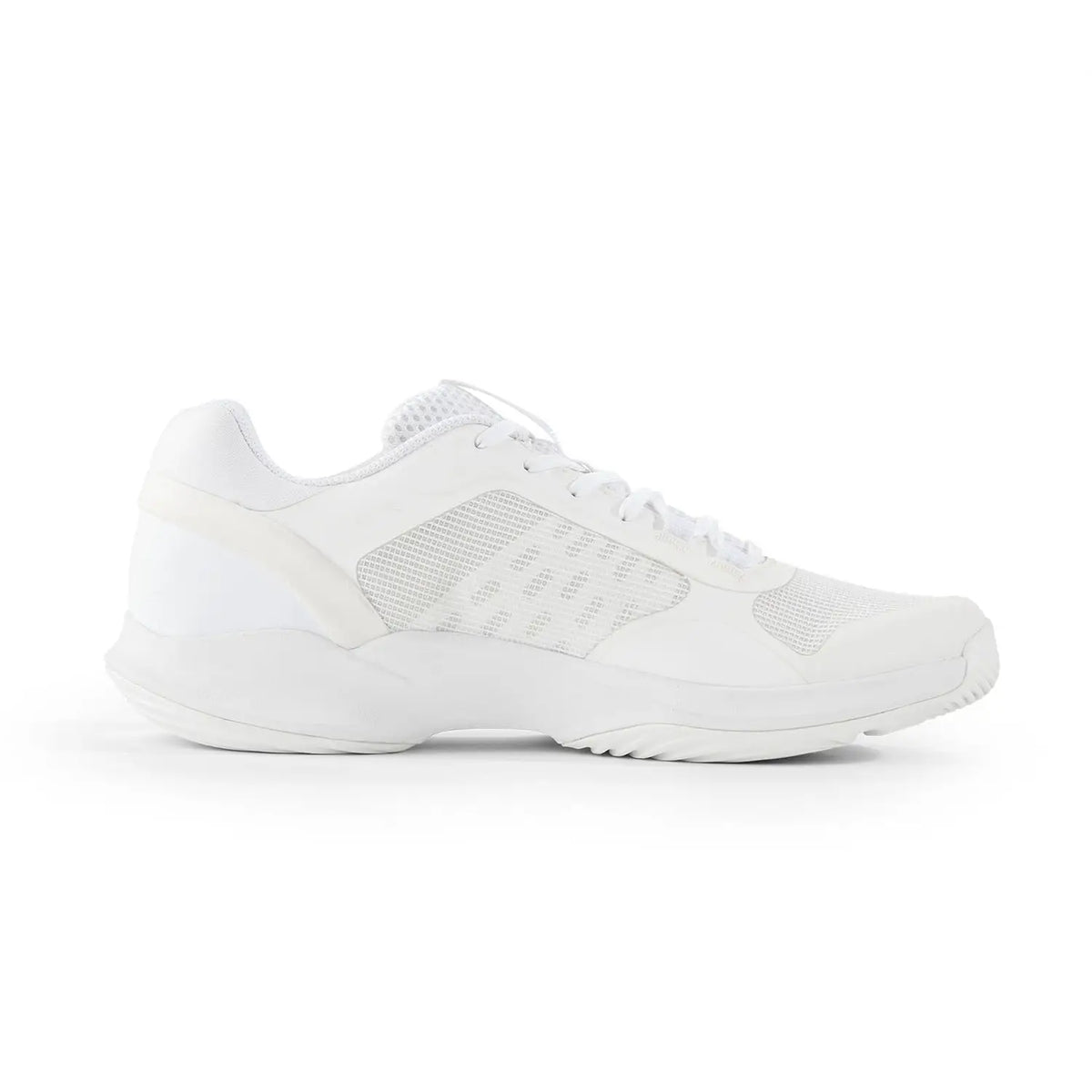 Wilson Hurakn Pro V2 Padel white shoes in UK 8.5 with breathable mesh and durable sole, designed for optimal performance on the court.