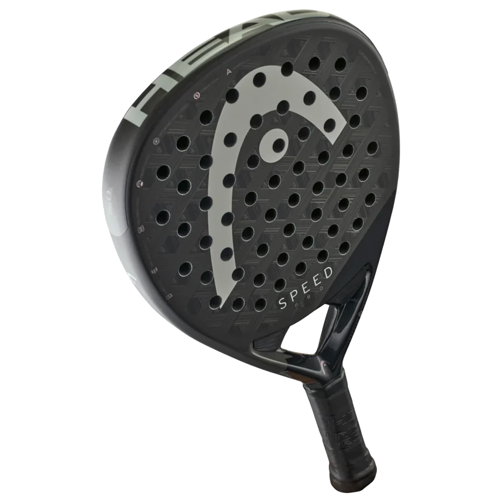 Head Speed Pro X 2025 padel racket with blue and black design, lightweight frame, and ergonomic grip for optimal control and power.