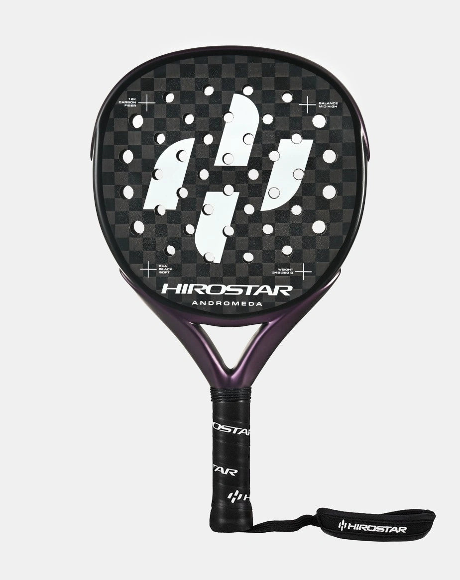 Hirostar Andromeda 25 padel racket by PDLSport, featuring a sleek design with a lightweight frame and ergonomic grip.