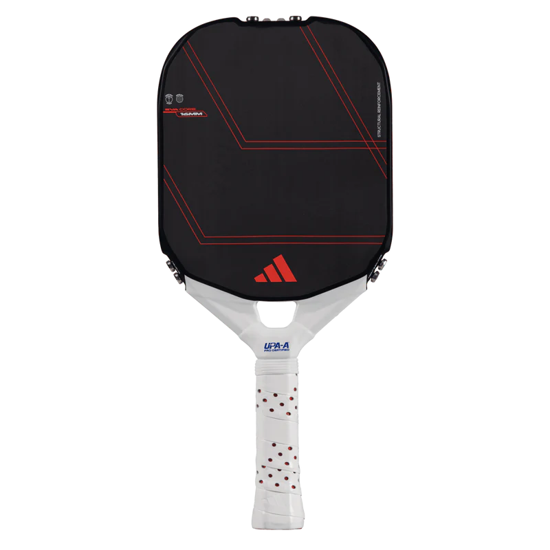 Adidas Metalbone LP S pickleball paddle with sleek black and purple design, lightweight construction, and ergonomic handle.