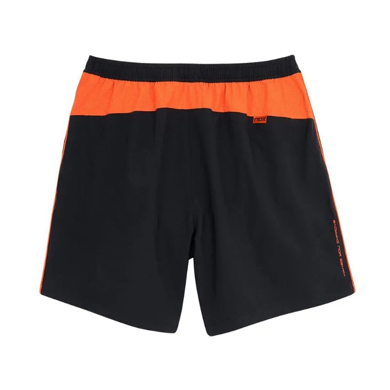 Black Nox Team shorts in XL size with elastic waistband and logo detail, suitable for athletic or casual wear.