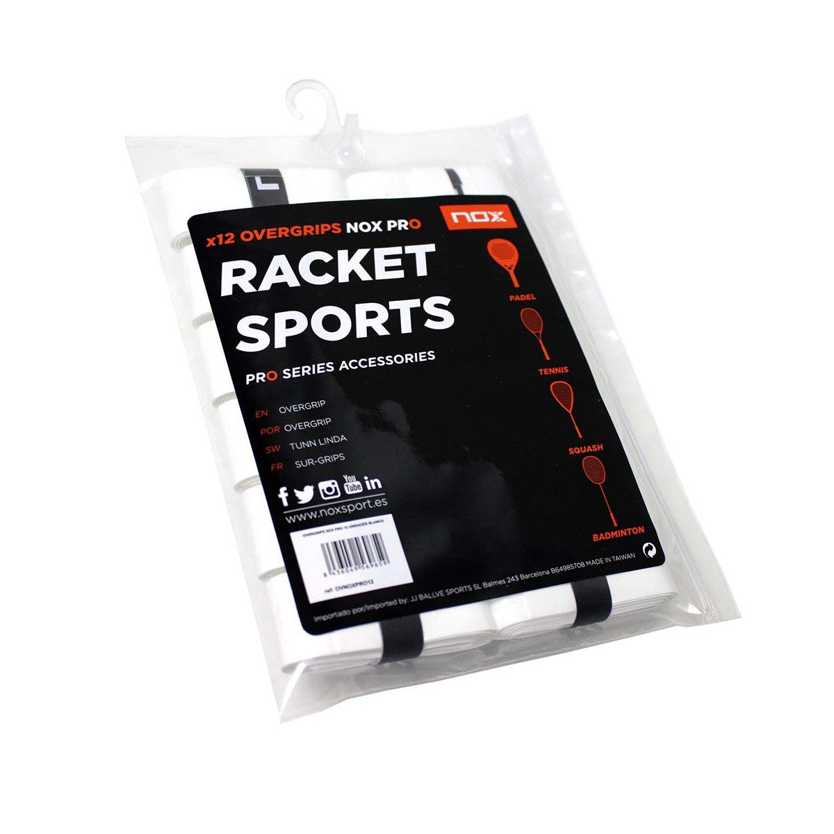 NOX Pro Overgrips 12 Pack – White