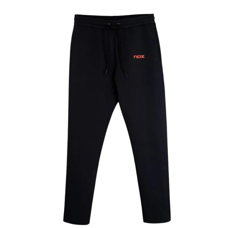 Nox Team black pants for men, large size, showing front view with waistband and casual fit, made by NOX.