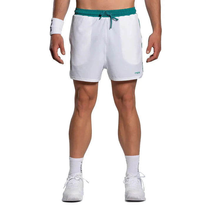 NOX Pro Shorts White/Ivy Green Medium