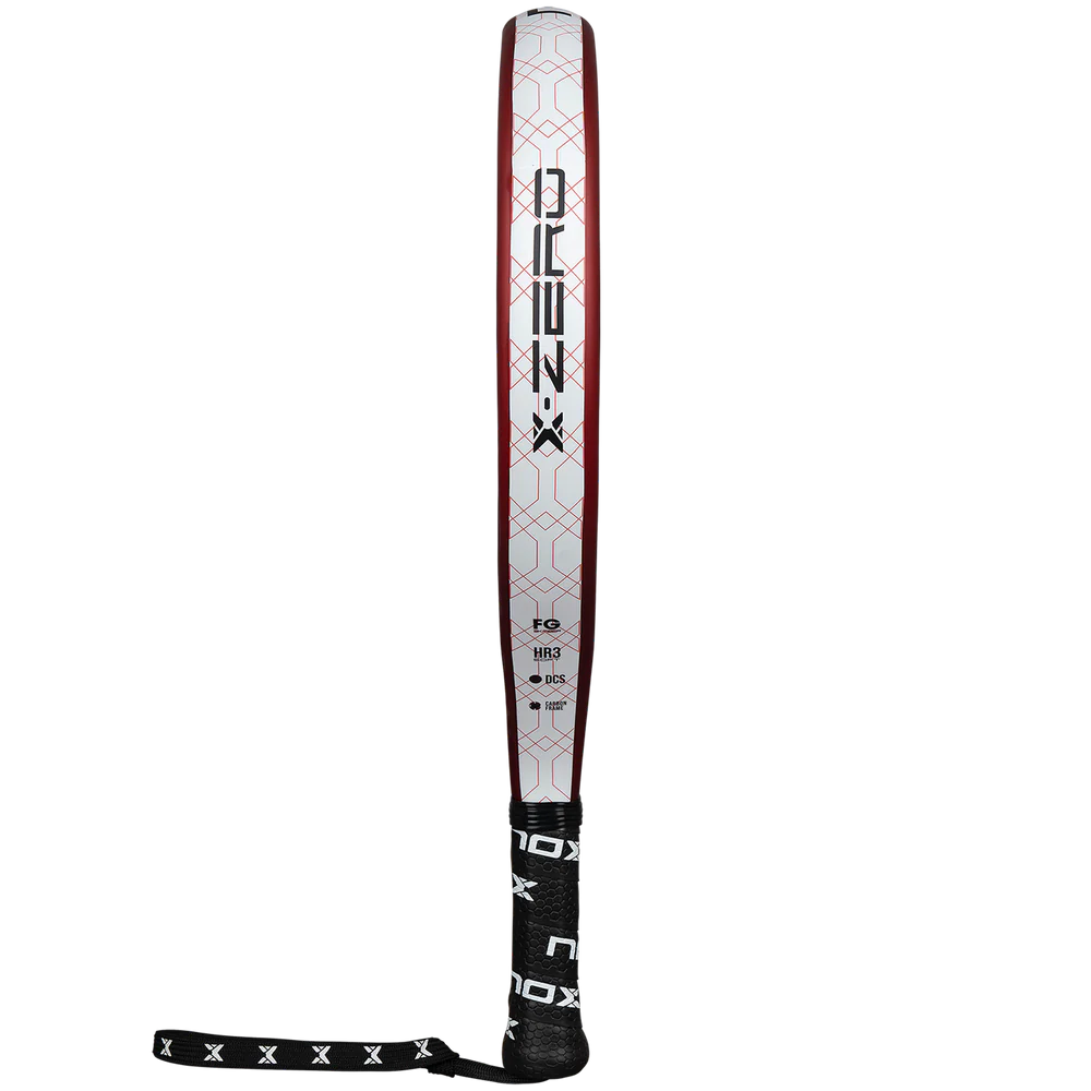 Nox X-Zero Red 2026 padel racket with red and black design, lightweight frame, and ergonomic handle for optimal play.