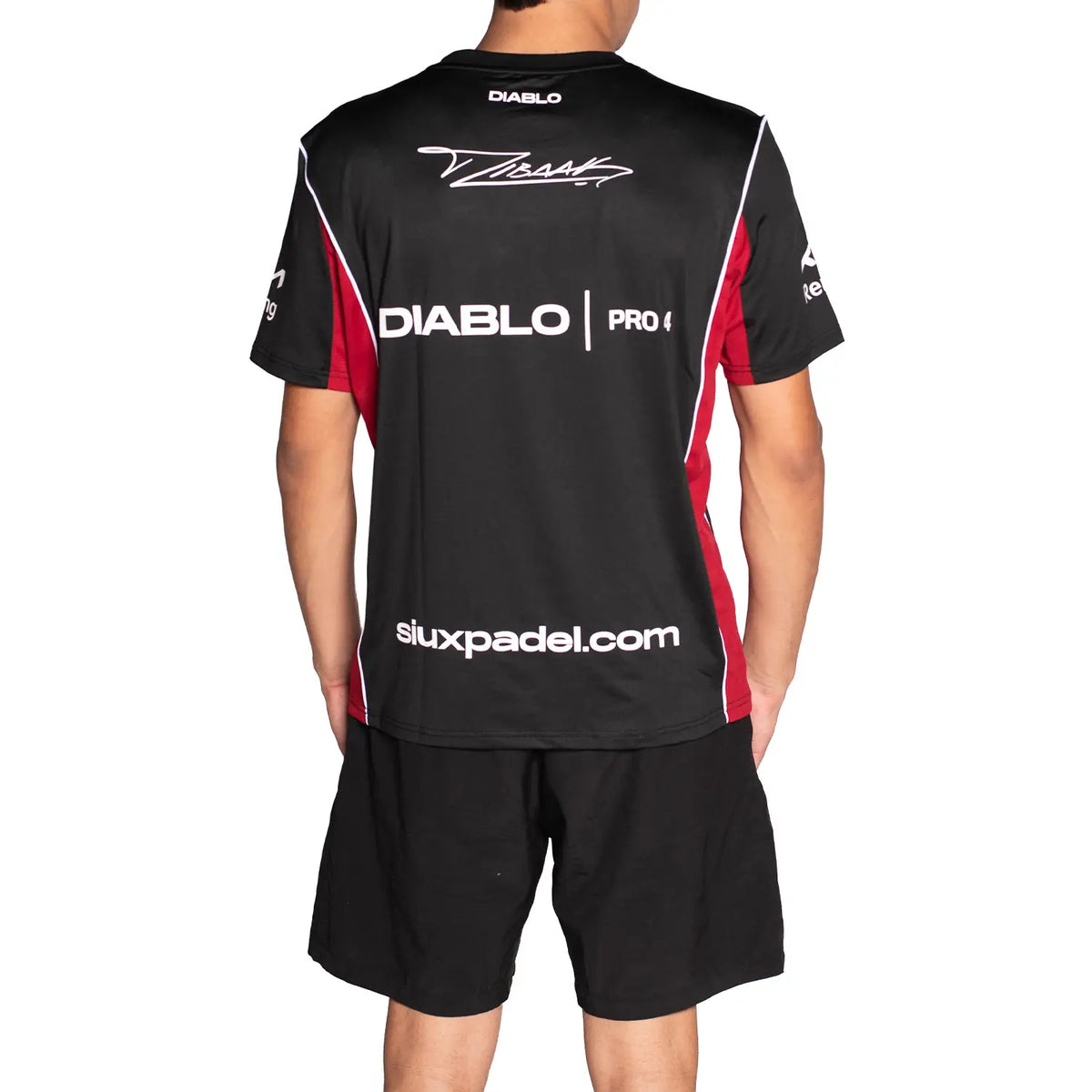 Siux Diablo Tino official T-shirt in small size, black with white graphic print, made from comfortable fabric.