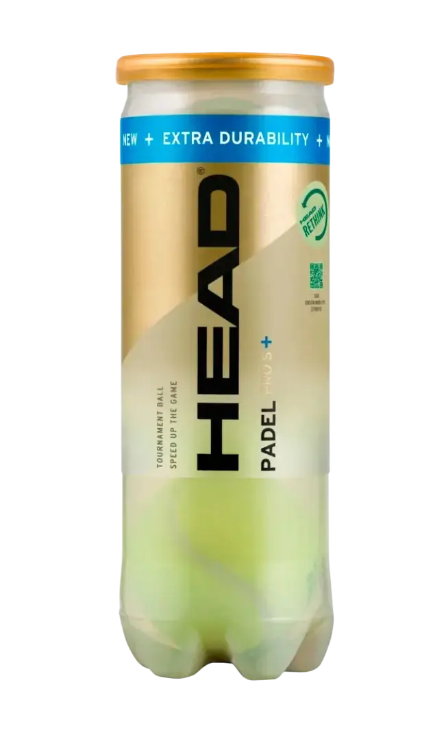 PDLSport HEAD Padel Pro paddle with three balls in a can, suitable for paddle tennis gameplay