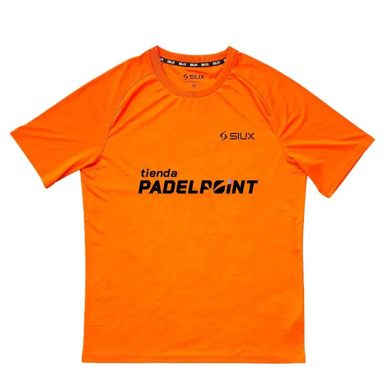 Orange Siux Leo Augsburger Club 26 T-Shirt in size XL, displayed flat with front view and detailed fabric texture.