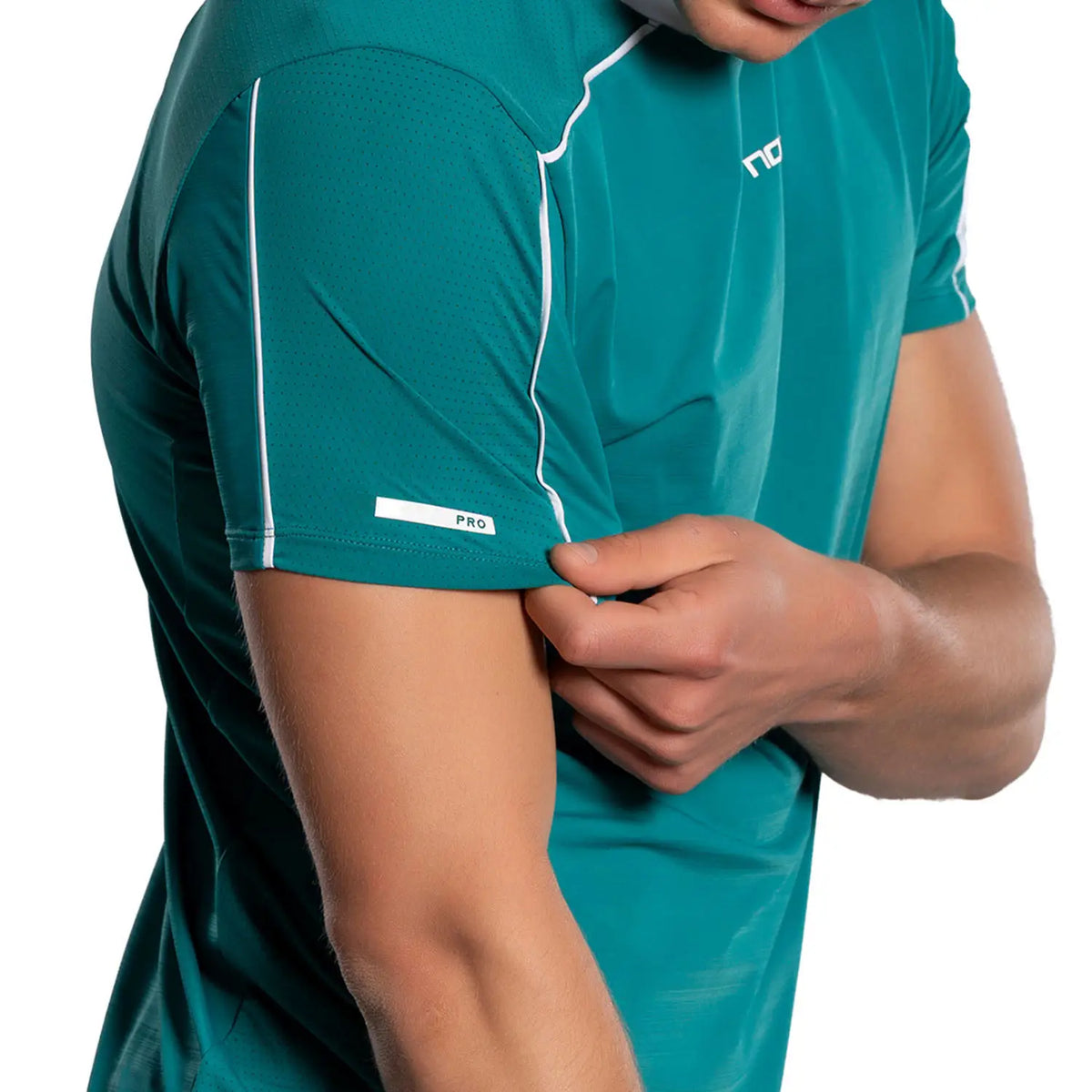 Ivy green Nox Pro T-shirt by PDLSport, large size, showing the fitted athletic shirt with logo and stylish design.