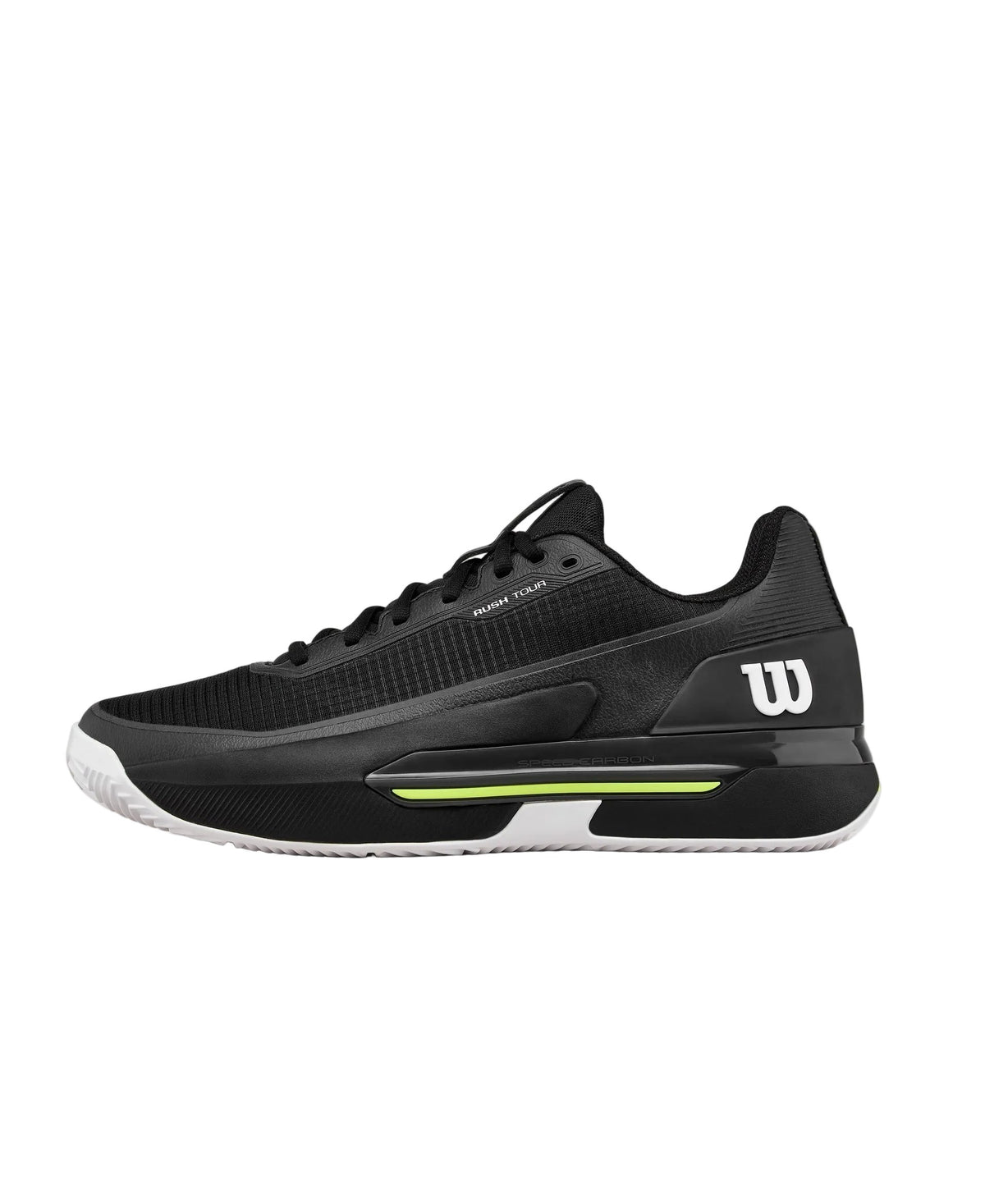 Wilson Rush Tour 5 Clay Men’s Court Shoes – Black/White/Safety Yellow