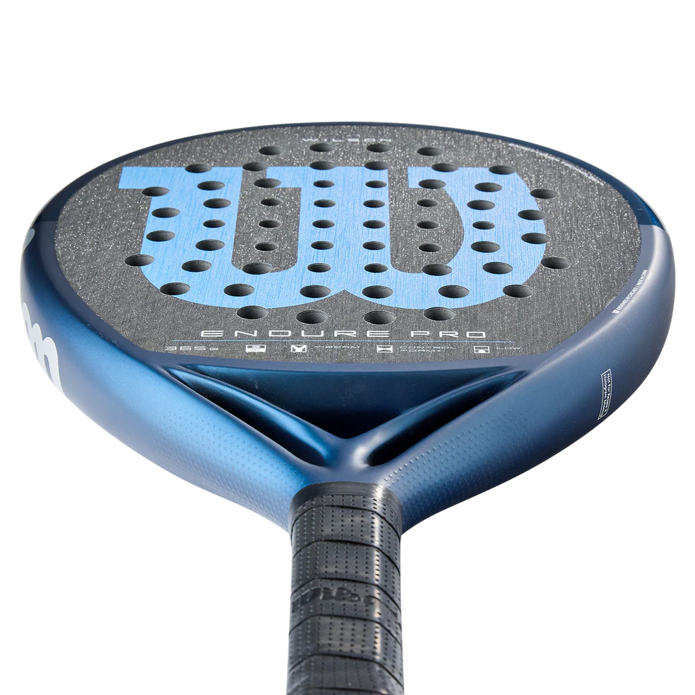 Wilson Endure Pro V1 2026 padel racket with a sleek design, featuring a lightweight frame and textured surface for enhanced control.
