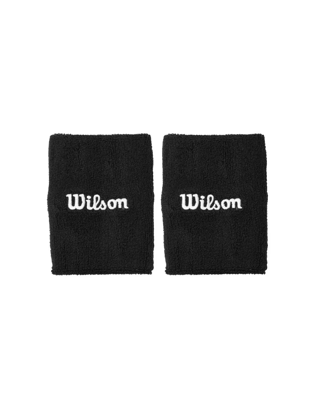 Wilson Wide Terry Wristbands 2 Pack – Black