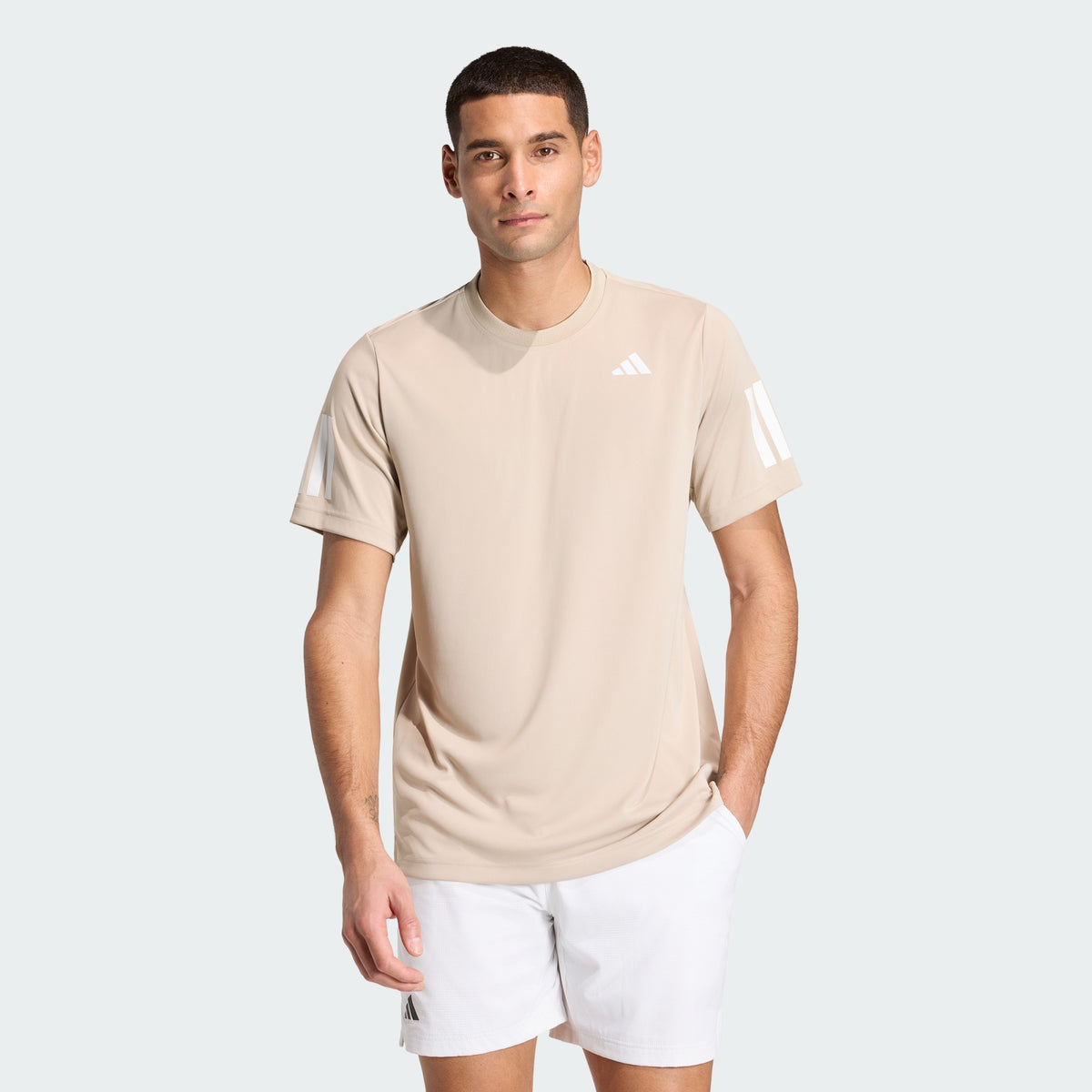 Adidas Club Climacool 3-Stripes Tennis T-Shirt – Khaki Three