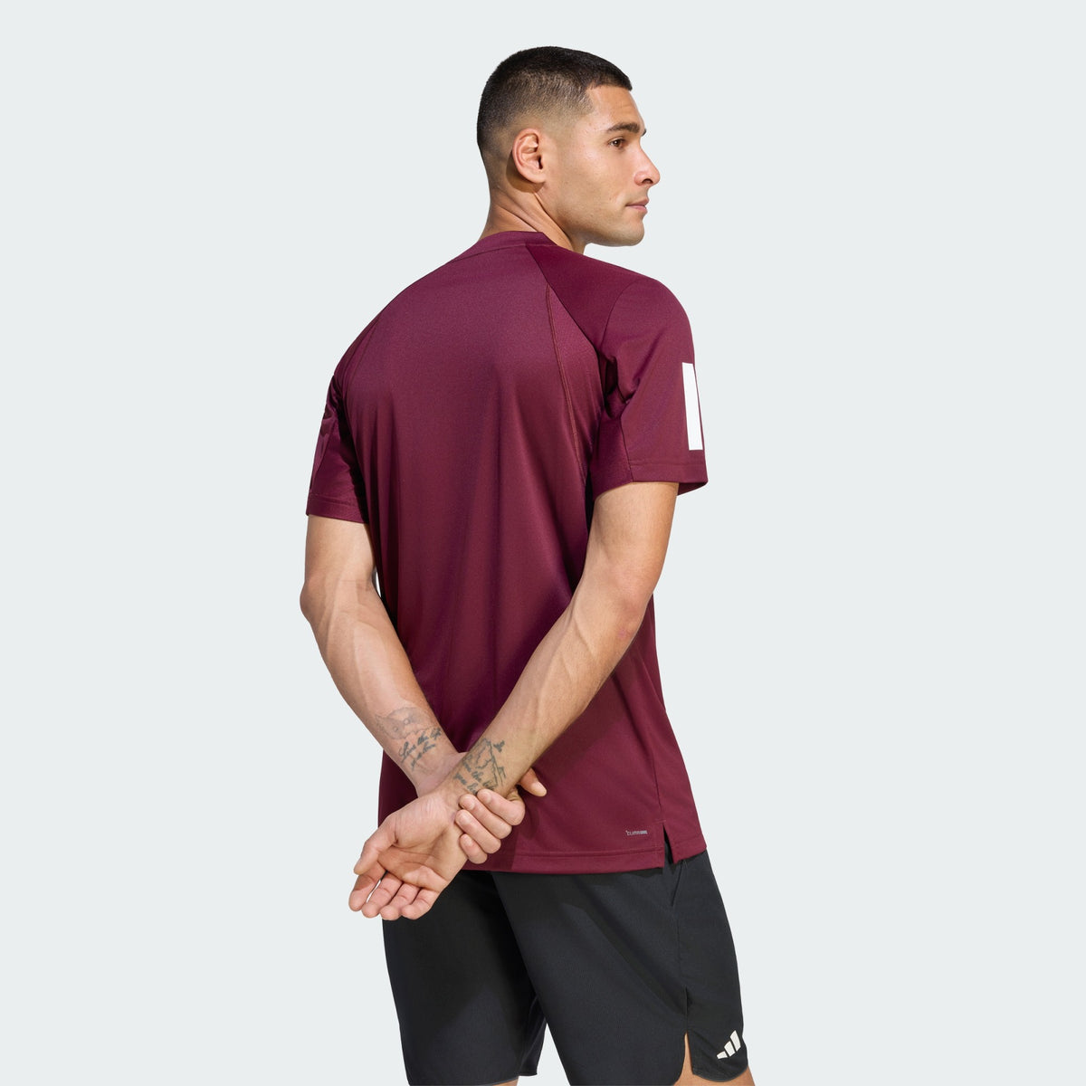 Adidas Club Climacool 3-Stripes Tennis T-Shirt – Maroon