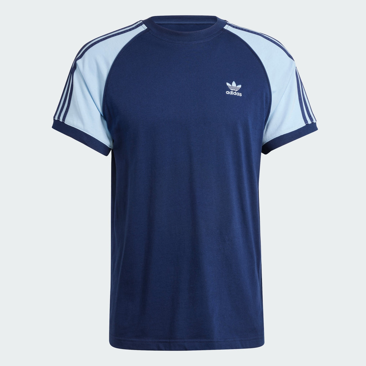 Adidas Colourblocked 3-Stripes T-Shirt – Night Indigo/Clear Sky