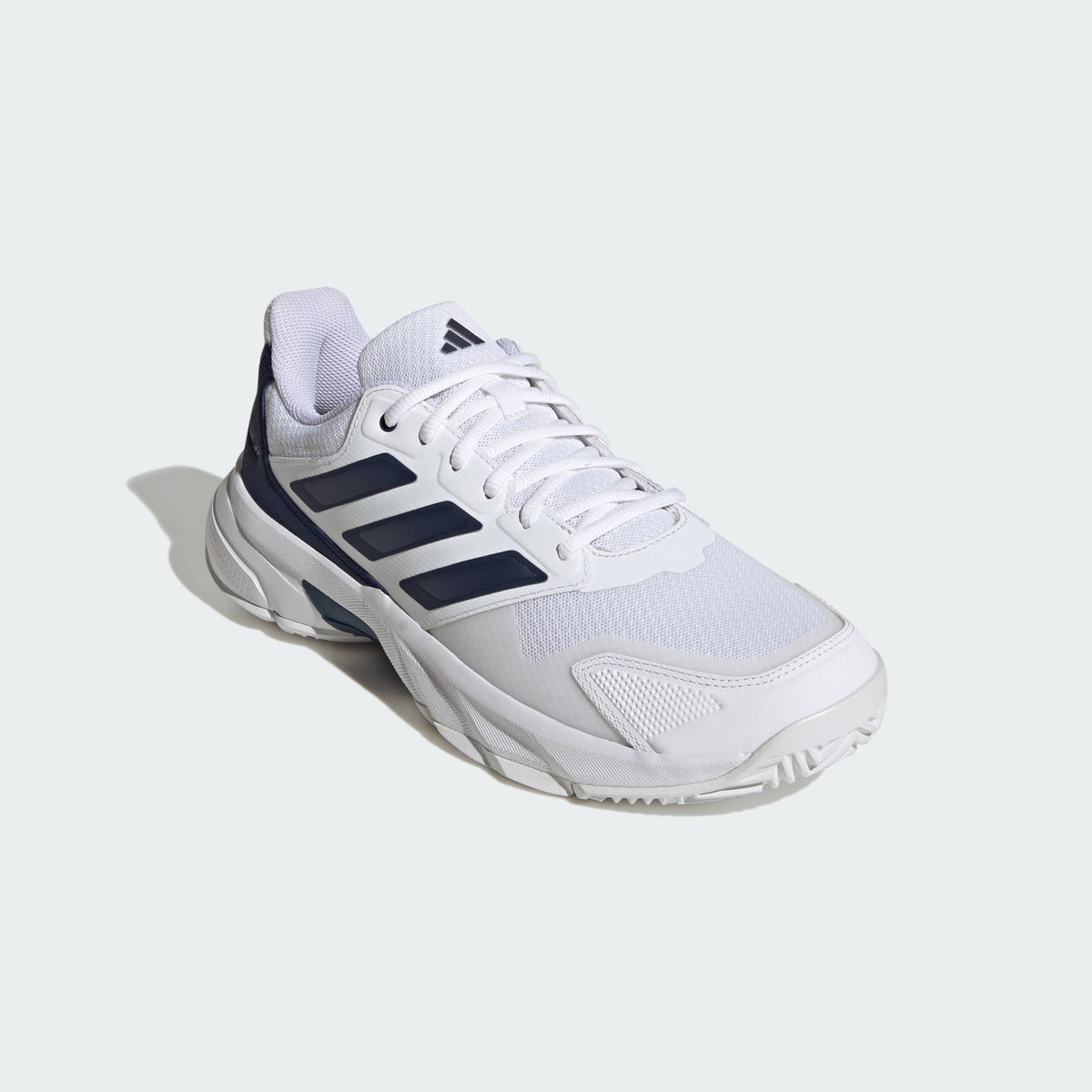 Adidas CourtJam Control 3 Men’s Tennis Shoes – Cloud White/Dark Blue/Cyber Metallic