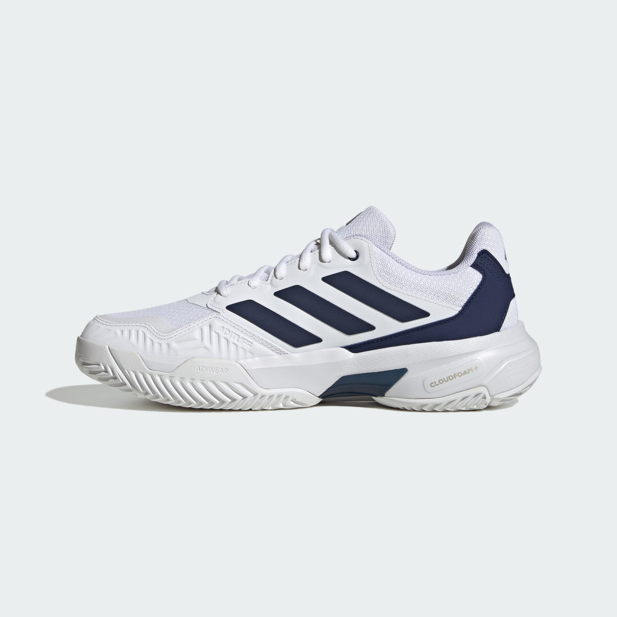 Adidas CourtJam Control 3 Men’s Tennis Shoes – Cloud White/Dark Blue/Cyber Metallic