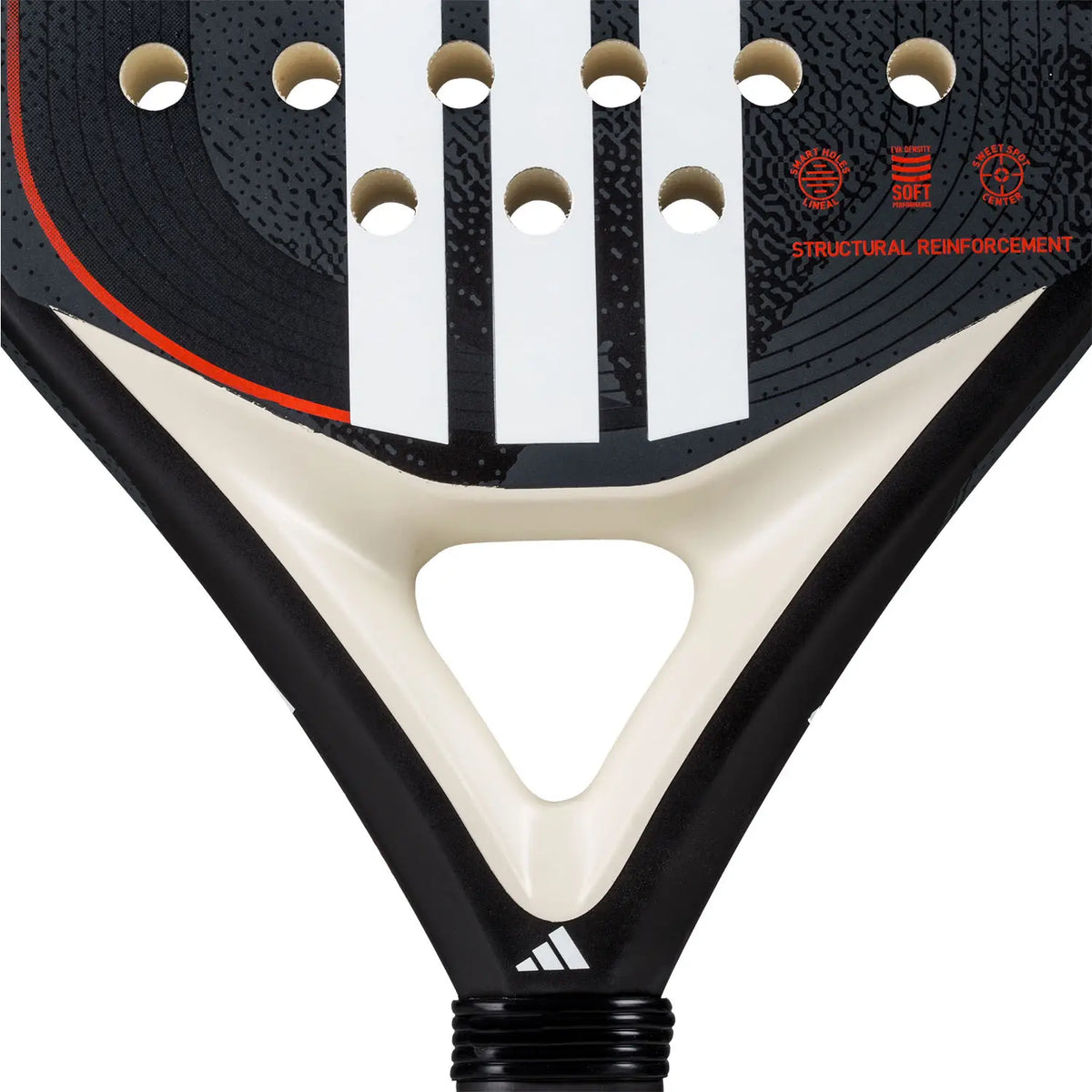Black Adidas Drive 3.4 2025 padel racket with ergonomic grip and sleek design, ideal for competitive players.