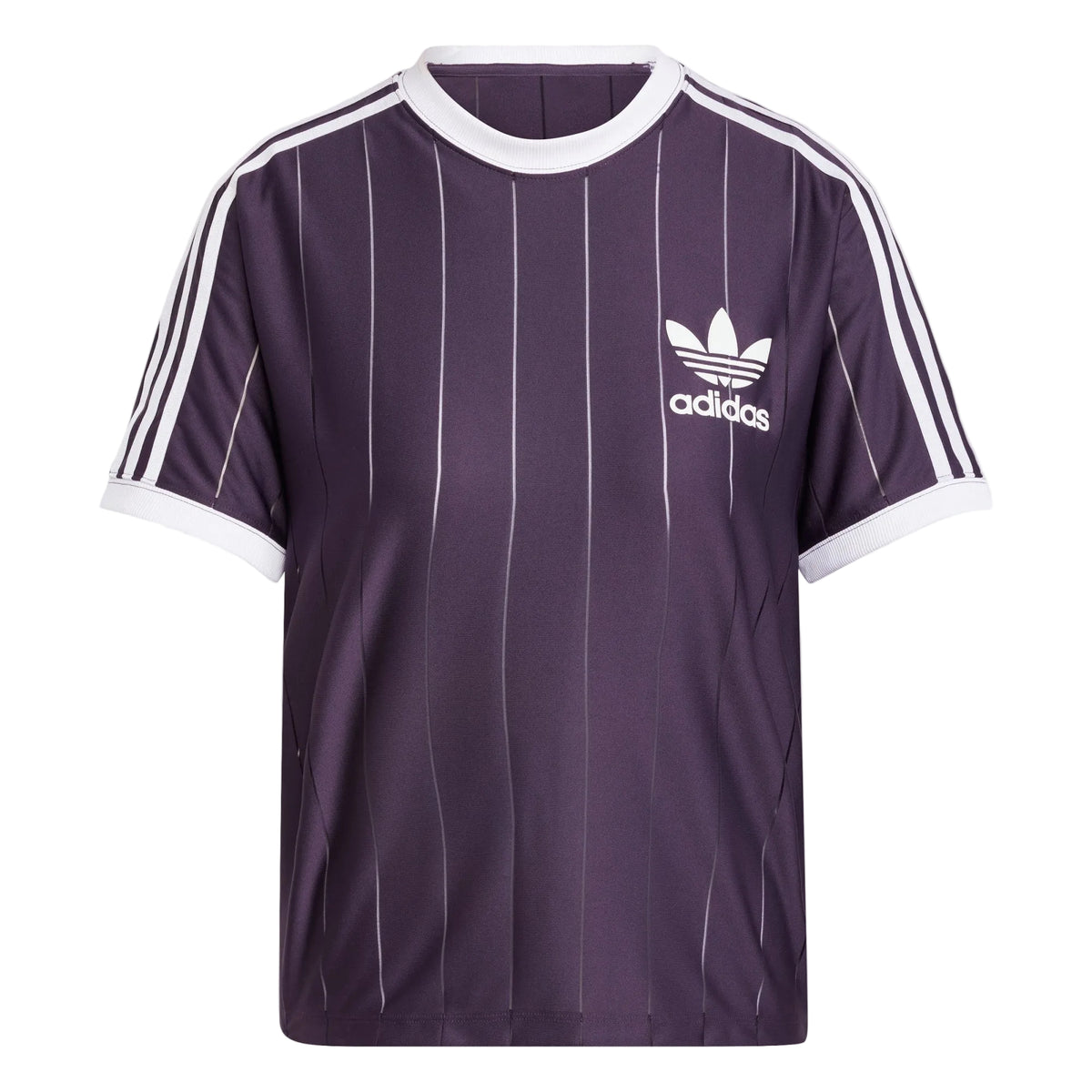 Adidas Women’s Adicolor 3-Stripes Pinstripe T-Shirt – Aurora Black
