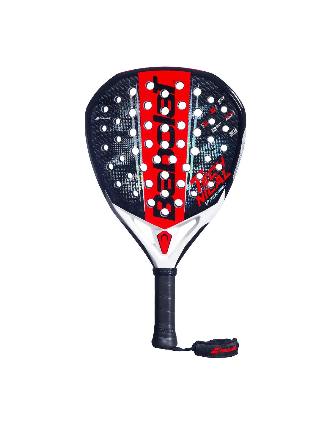 Babolat Technical Viper Soft 3.0 padel racket with lightweight frame and textured hitting surface, designed for precision and control.